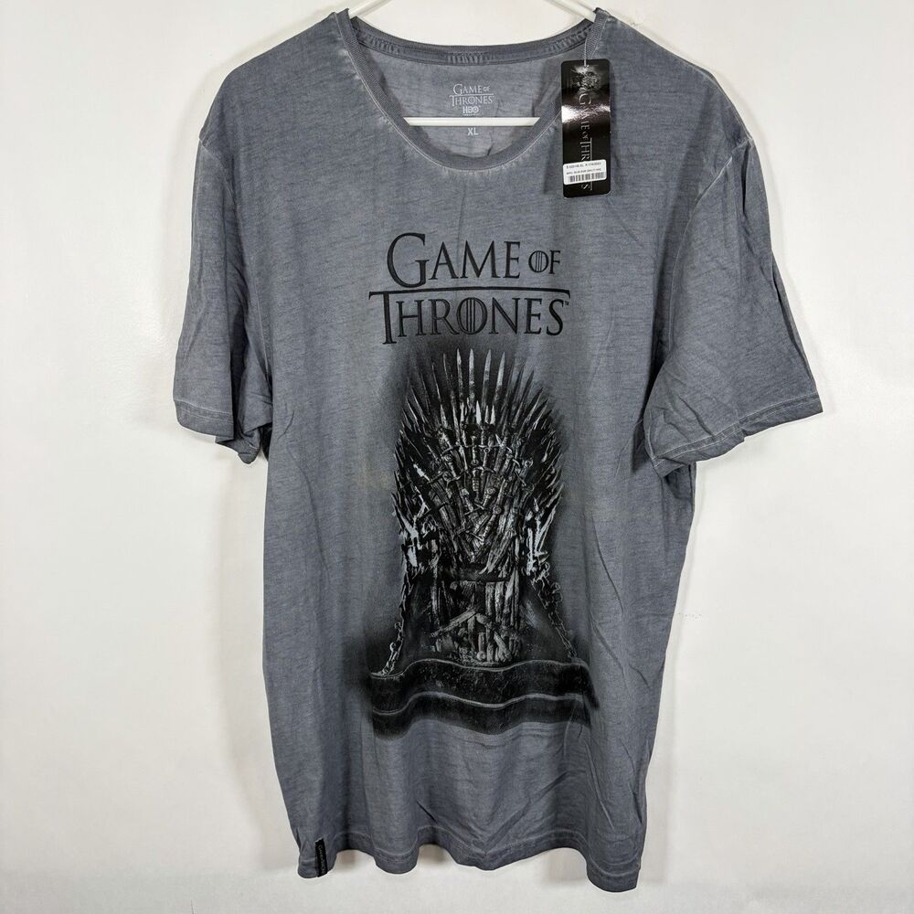 Game Of Thrones T Shirt Adult Size XL Gray Short Sleeve Slim Official HBO NWT